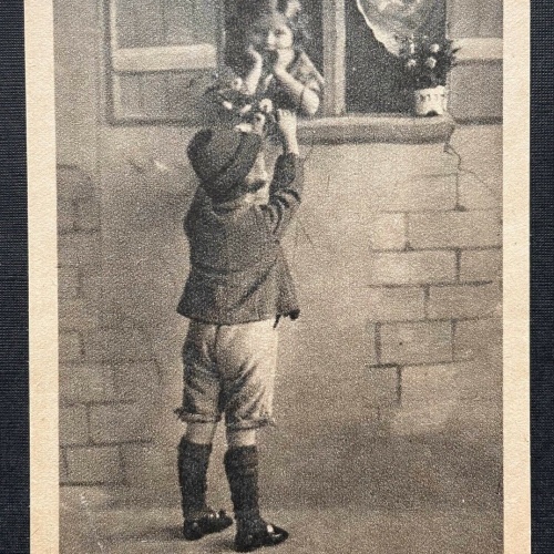 Die beste Wünsche zum Namenstage Kinder Junge Mädchen Fenster Tracht 402635 TH C