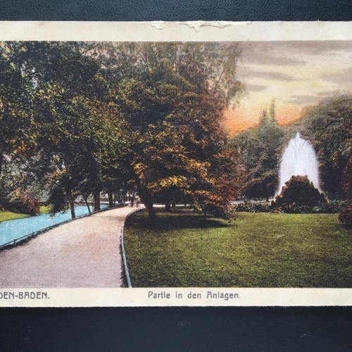 Baden-Baden - Partie in den Anlagen - Park Springbrunnen 180174 TH