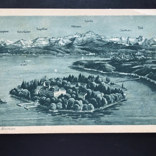 Insel Mainau im Bodensee (V.Marshall) - Schiffe - Künstlerkarte 180178 TH