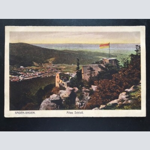 Ansichtskarte Baden-Baden - Altes Schloss - Burg - Landschaft 1801760 TH