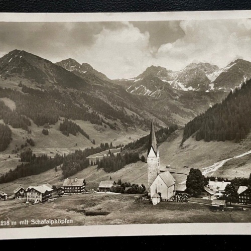 Mittelberg Schafalpköpfen Dorf Gebirge Berg Vorarlberg Österreich 600159A TH D