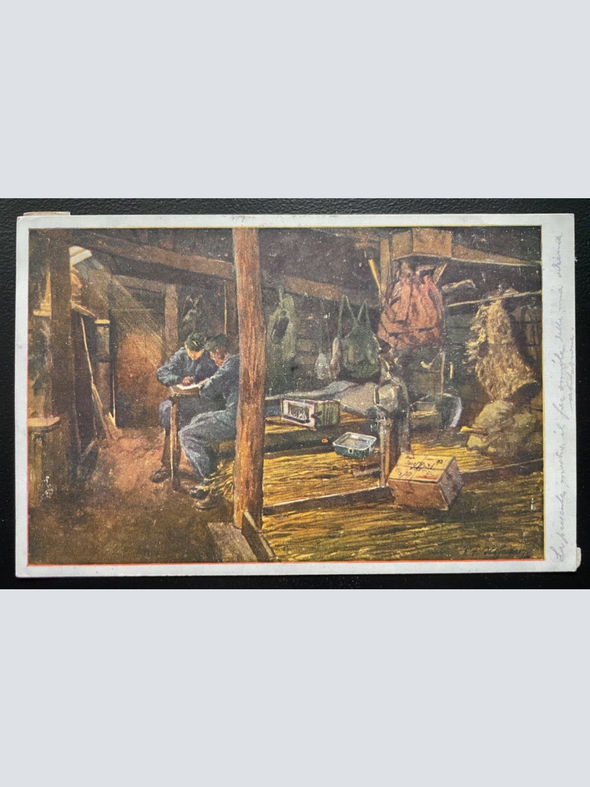 Malerei Soldaten Uniform Feldkappe Max Jaffe Militär Krieg  600135A TH D