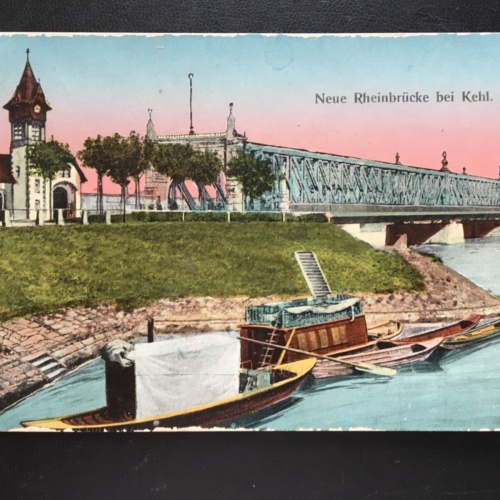 Neue Rheinbrücke bei Kehl - Schiffe 180152 TH