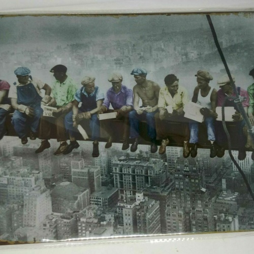 Nostalgie Retro Blechschild Lunch atop a skyscraper 30x20 50164