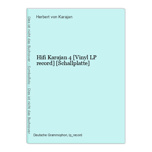 Hifi Karajan 4 [Vinyl LP record] [Schallplatte] Herbert von Karajan: