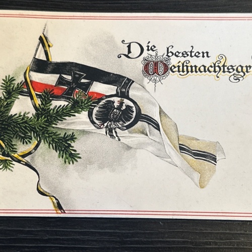 Ansichtskarte Weihnachten Patriotika Flagge Österreich Deutschland 67589
