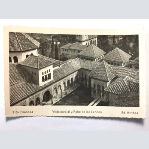Ansichtskarte Granada - Teilansicht & Patio de los Leones/Löwenhof 50026 TH A