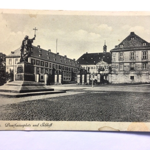 Fulda - Bonifaciusplatz und Schloß - Statue 50024 TH D
