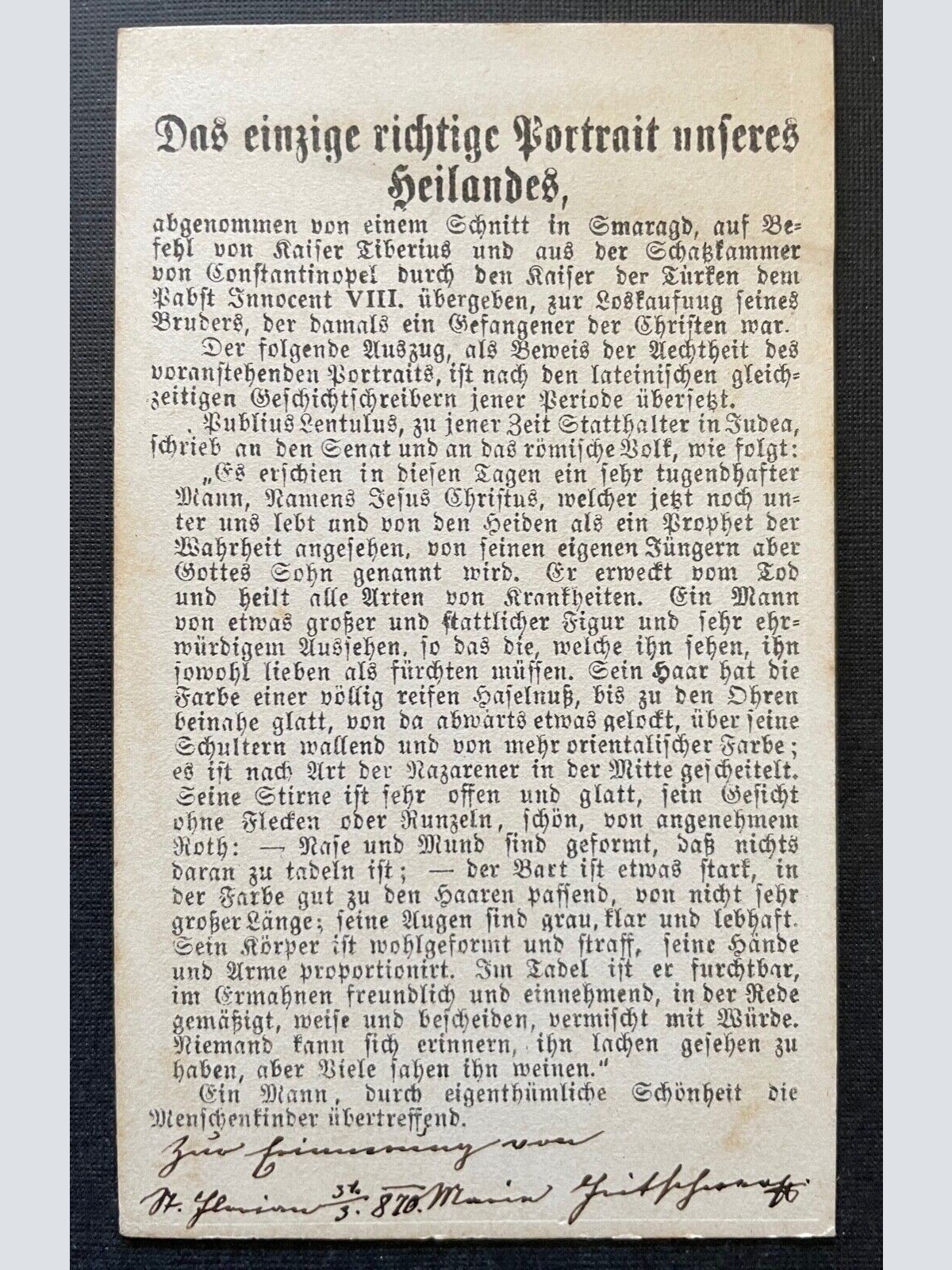 Ansichtskarte Foto Porträt Jesus Christus Konstantinopel ca.10,7x6,3cm 402340 TH