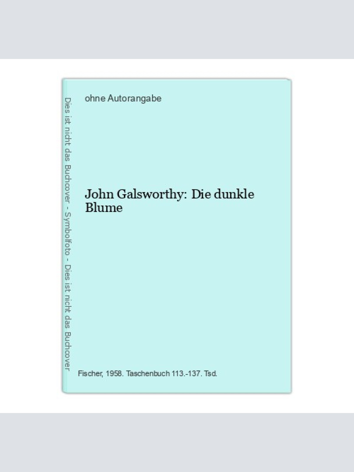 John Galsworthy: Die dunkle Blume