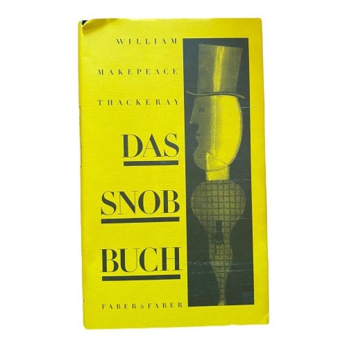 351 William M Thackeray DAS SNOB Buch HC SEHR GUTER ZUSTAND!