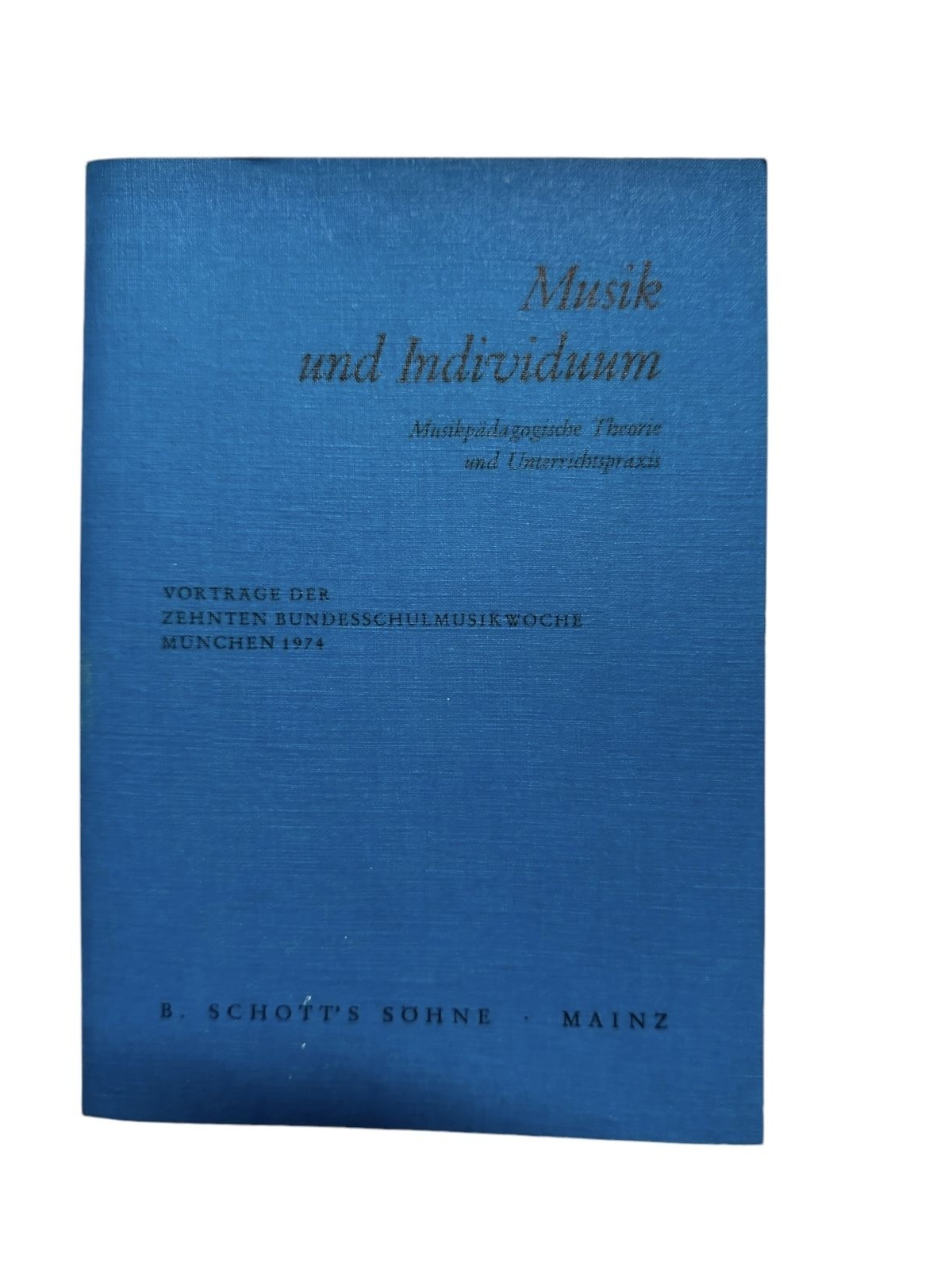 2626 MUSIK UND INDIVIDUUM MUSIKPÄDAG. THEORIE U. UNTERRICHTSPRAXIS +Abb