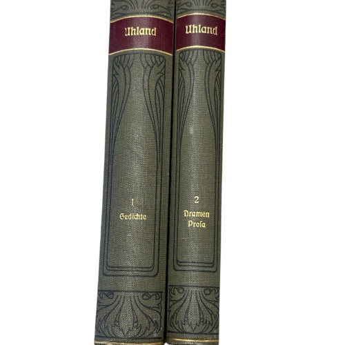 6277 Uhland UHLANDS WERKE HC +Abb 2 Bde Bibliograph. Institut