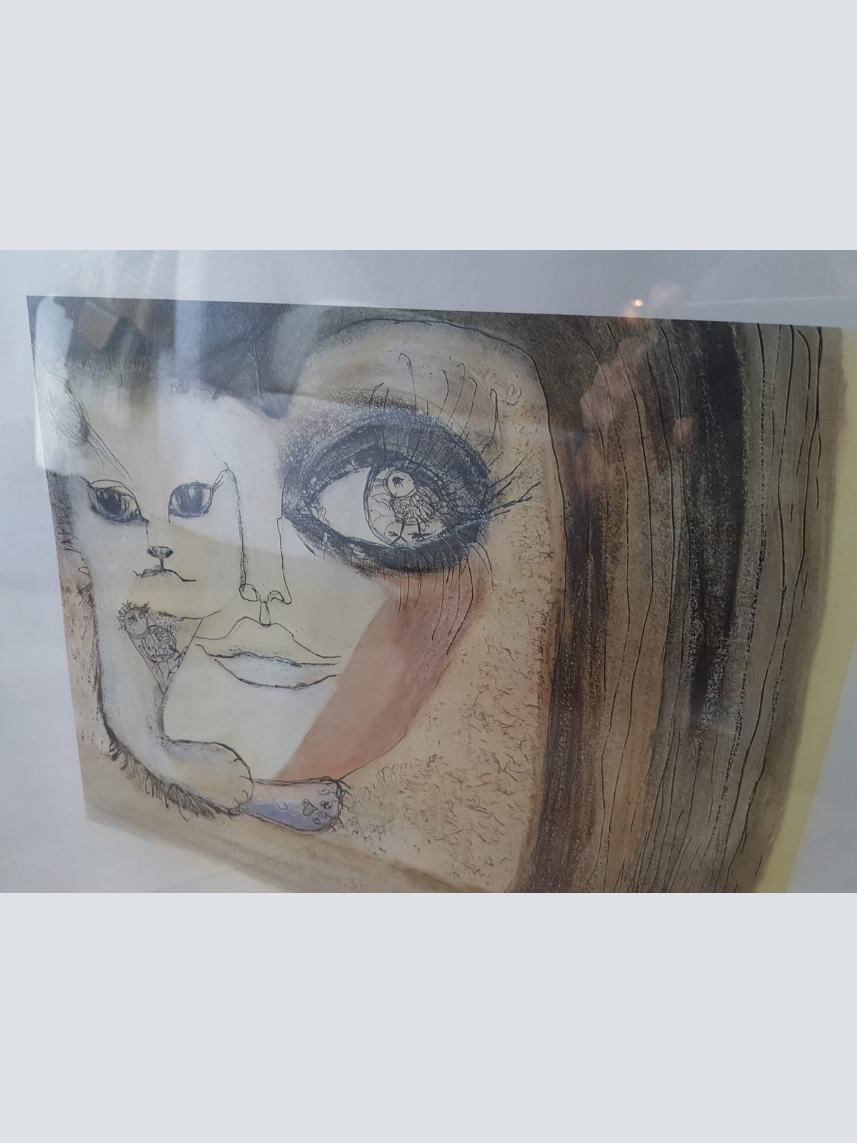 Zeefdruk/Tekening - Kunstenaar Lynn (1972) - Gesigneerd