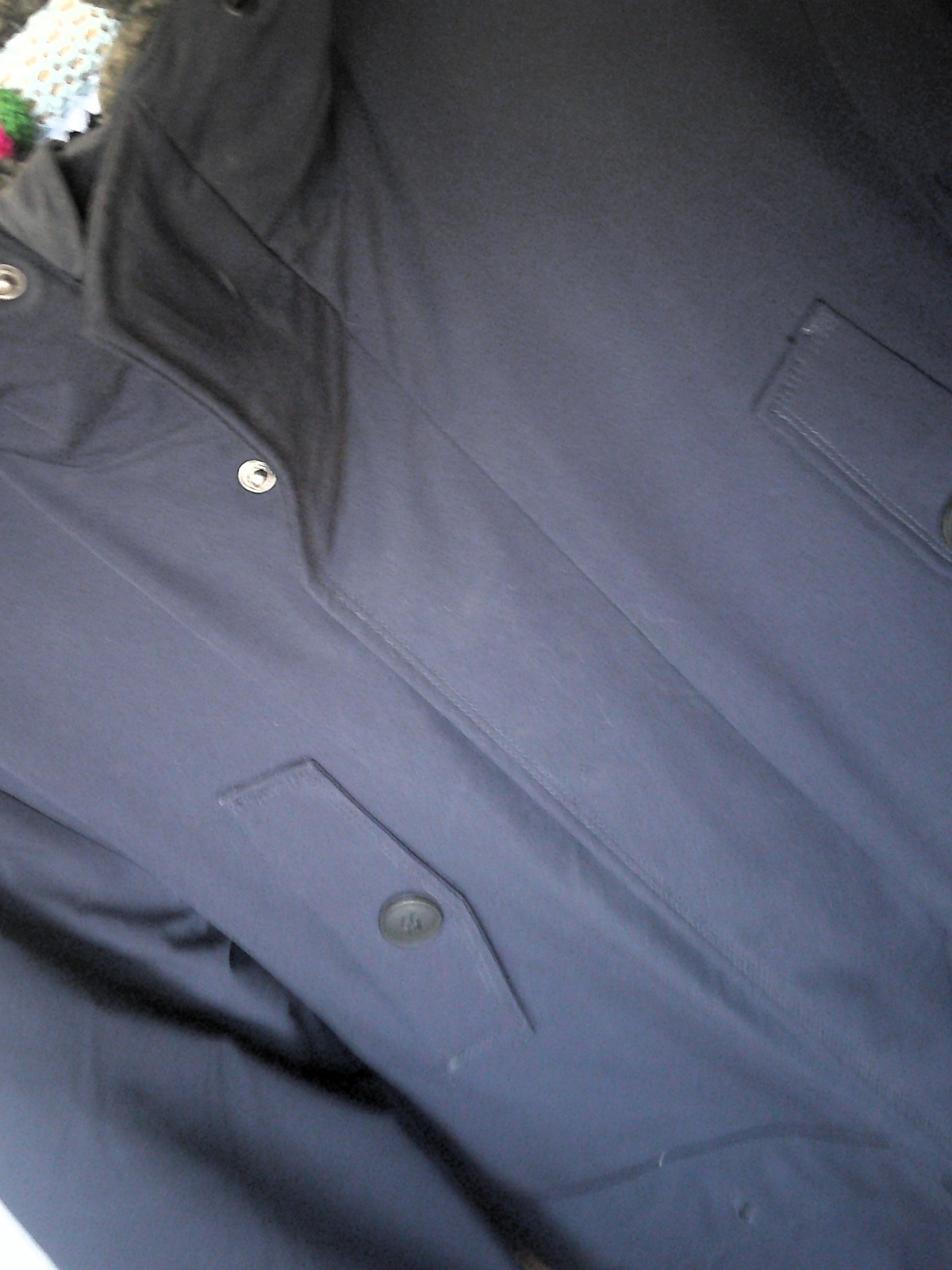 HENSON&HENSON Herren Thermo-Parka dunkelblau mit vielen Details